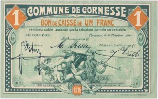 Liège (Cornesse) 1 Franc, 1915