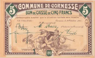 Liège (Cornesse) 5 Francs, 1915