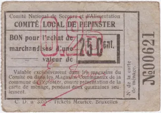 Liège (Pepinster) 25 Centimes,  image