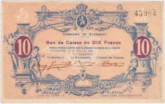 Liège (Stembert) 10 Francs, 1914 image