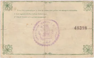 Liège (Stembert) 2 Francs, 1914 reverse