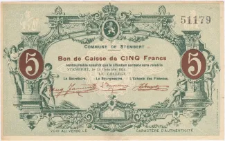 Liège (Stembert) 5 Francs, 1914 image