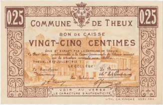 Liège (Theux) 25 Centimes, 1915