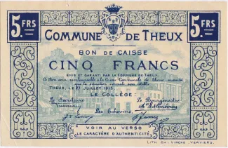 Liège (Theux) 5 Francs, 1915