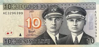 Lithuania 10 Litu, 2007 obverse