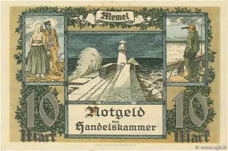 Lithuania 10 Mark, 1922 reverse