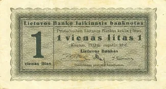 Lithuania 1 Litas, 1922 image