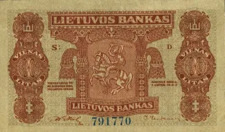 Lithuania 1 Litas, 1922 image
