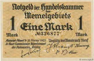 Lithuania 1 Mark, 1922 image
