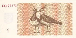 Lithuania 1 Talonas, 1992 reverse