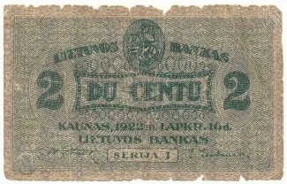 Lithuania 2 Centu, 1922 image
