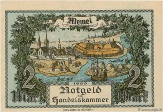 Lithuania 2 Mark, 1922 reverse