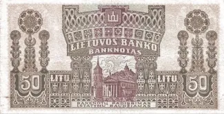 Lithuania 50 Litu, 1922 reverse