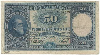 Lithuania 50 Litu, 1928 image