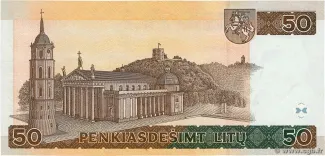 Lithuania 50 Litu, 1998 reverse