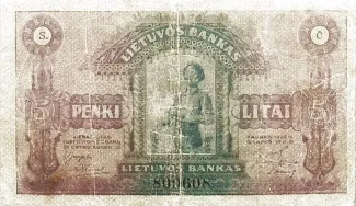 Lithuania 5 Litai, 1922 image
