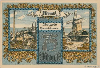 Lithuania 75 Mark, 1922 reverse