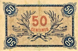 Loire, Department of 50 Centimes, 1915 reverse