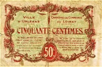 Loiret, Department of 50 Centimes, 1917 reverse