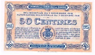 Lot, Department of 50 Centimes, 1918 reverse