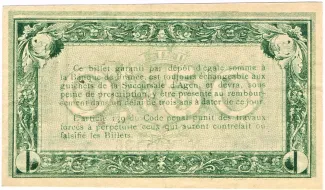 Lot-et-Garonne, Department of 50 Centimes, 1914-1917 reverse