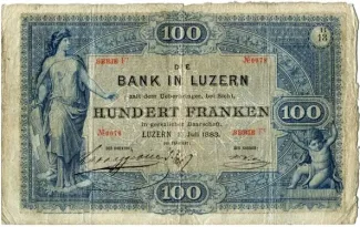 Lucerne 100 Francs, 1883-1905