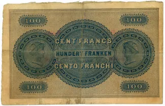 Lucerne 100 Francs, 1902 reverse