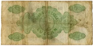 Lucerne 50 Francs, 1876-1878 reverse
