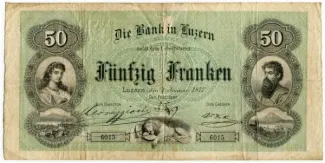 Lucerne 50 Francs, 1877