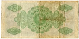 Lucerne 50 Francs, 1877 reverse
