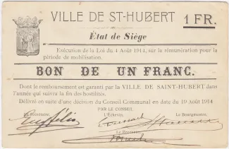 Luxembourg (Saint‑Hubert) 1 Franc, 1914 image