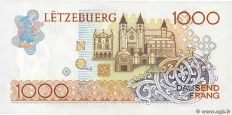 Luxembourg 1.000 Francs, 1985 reverse
