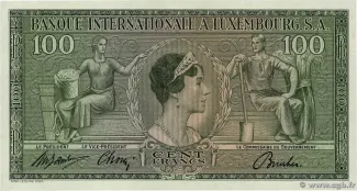 Luxembourg 100 Francs, 1956 image