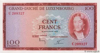 Luxembourg 100 Francs, 1963 image