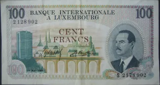 Luxembourg 100 Francs, 1968 image