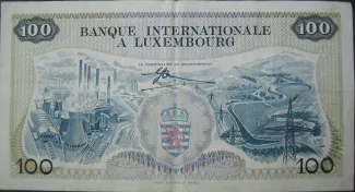 Luxembourg 100 Francs, 1968 reverse