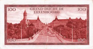 Luxembourg 100 Francs, 1970 reverse