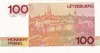 Luxembourg 100 Francs, 1993 reverse