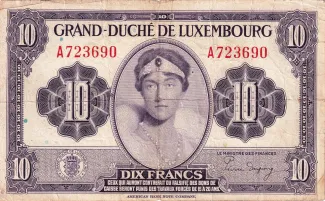 Luxembourg 10 Francs, 1944 image