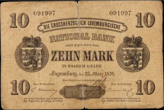 Luxembourg 10 Mark, 1876 image