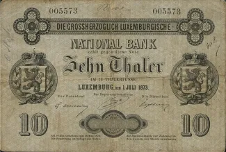 Luxembourg 10 Thaler, 1873 image