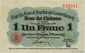 Luxembourg 1 Francs, 1914 image