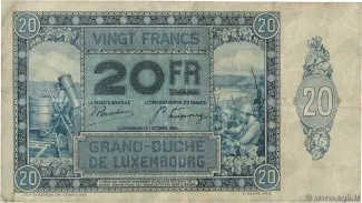 Luxembourg 20 Francs, 1929 image