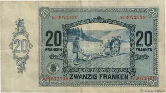 Luxembourg 20 Francs, 1929 reverse