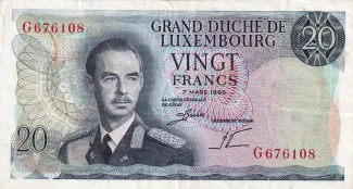 Luxembourg 20 Francs, 1966 image