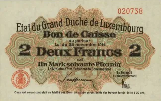 Luxembourg 2 Francs, 1914 image