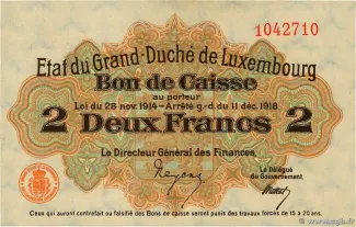 Luxembourg 2 Francs, 1918 image