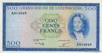 Luxembourg 500 Francs, 1963 image