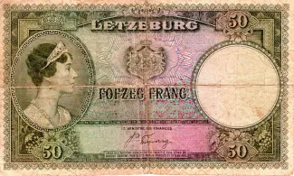 Luxembourg 50 Francs, 1944 image