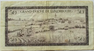 Luxembourg 50 Francs, 1961 reverse